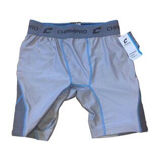 Champro Windmill Women's Sliding Shorts Grey/Blue Size M - New with Tags